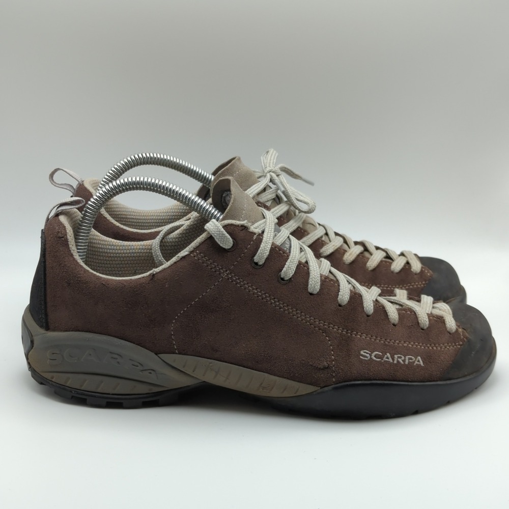 Scarpa Mojito Shoes Mens Size 10 1/8 Brown Suede Lace Up Trail Hiking Sneakers